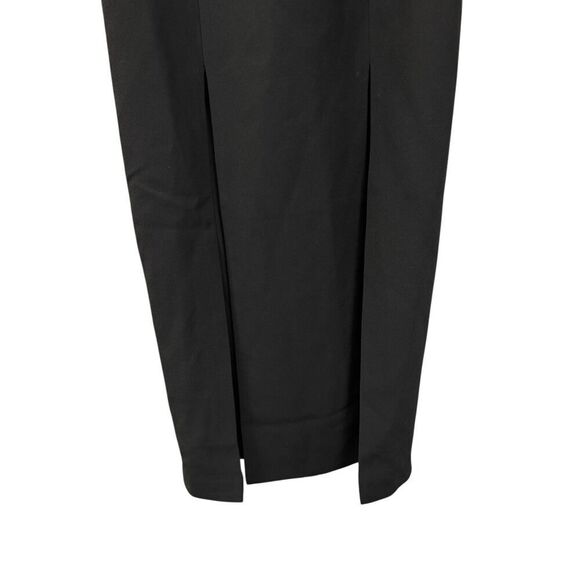 NWT Ceren Ocak Black Cut Out Slit Dress Crepe Fabric Spaghetti Strap sz S - Picture 5 of 10